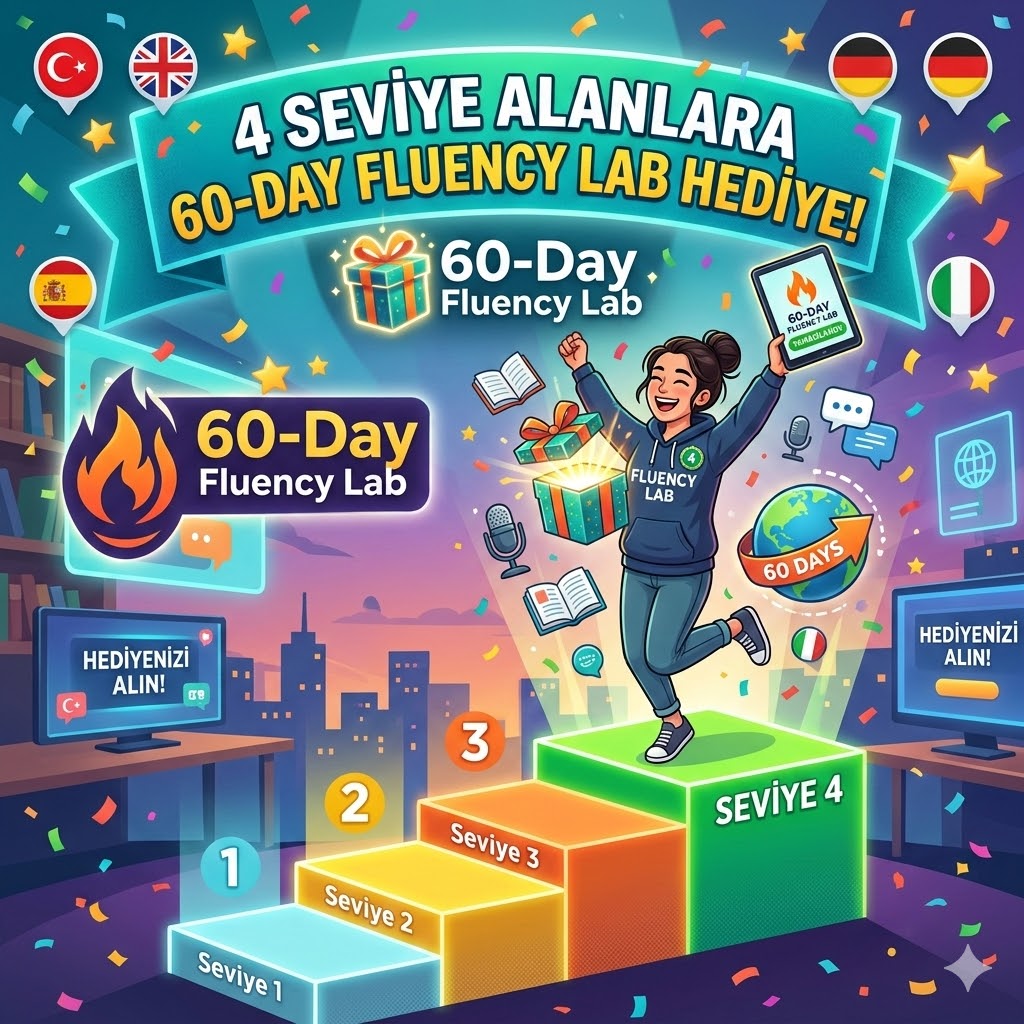 4 Seviye Alanlara 60-Day Fluency Lab Hediye